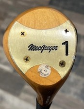 Vtg Macgregor Jack Nicklaus Champion Laminated Maple Driver 1 Wood Steel Shaft