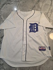 Vintage Majestic Justin Verlander Detroit Tigers Authentic Jersey Size 50 MLB Wh