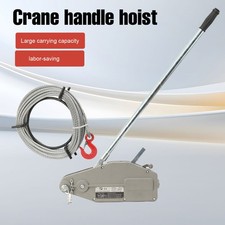 Hand Winch Hoist With 20m/65.62ft Wire Rope Wire Rope Pulling Hoist 800kg Max