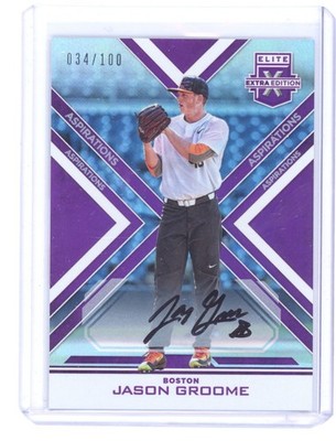 2016 Panini Elite Extra Edition JASON GROOME #12 Purple Aspirations Auto /100