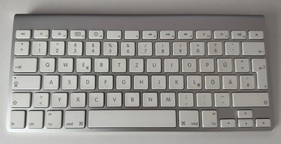 Apple A1314 Wireless Keyboard - Deutsches Layout | silber | sehr guter Zustand