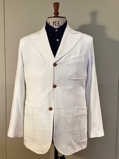 Cathcart Mens 1920's 1930's Style Ivory Linen 3 Piece Suit