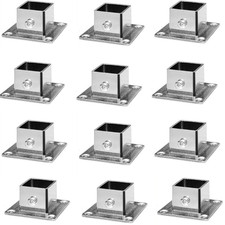 Stainless Steel Base Plates for Square Pipes 25x25mm 30x30mm 25mm Height