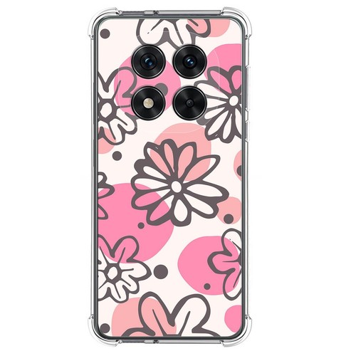 ATISIJIE Custodia per Xiaomi Mi Note 10,Fiore Fiori Trasparente con Disegni in Morbido Silicone TPU Custodia per Xiaomi Mi Note 10-A01