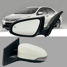 Left Driver Side Mirror Compatible With Toyota Corolla L-Driver Side, White
