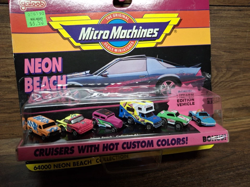 (Rare) 1991 Micro Machines #1 Neon Beach Collection Bonus Galoob 6400 NIB - Image 4 of 4