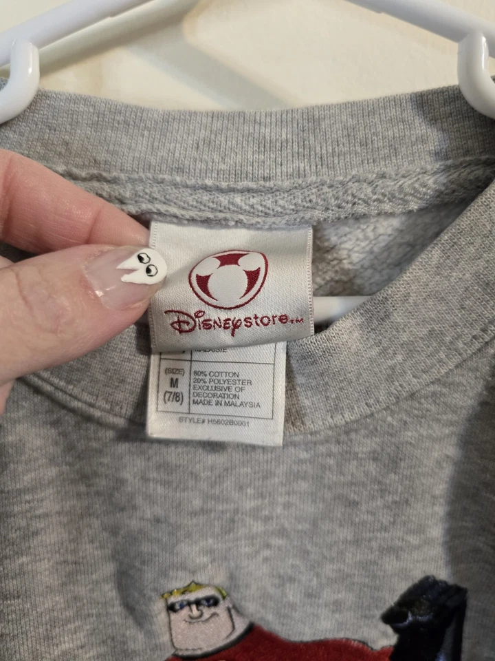 Sudadera Vintage Disney Store INCREÍBLES Bordada Crew Juvenil Mediana 7/8 Foto 3 de 4