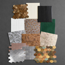 Klebefliesen Metall Selbstklebende Fliesen Wasserdicht für das Badezimmer Küche