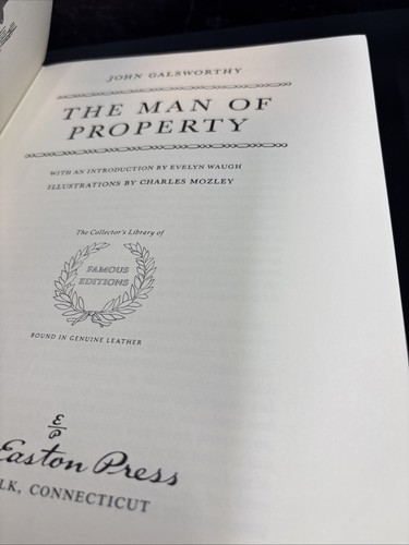 Easton Press The Man of Property by John Galsworthy Famous Edition - Picture 12 of 13