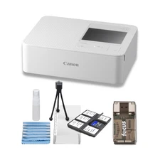 Canon Selphy CP1500 Wireless Photo Printer Card Reader Bundle (White)