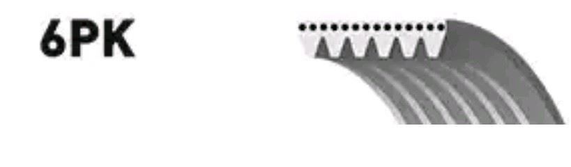 6 Rib V-Ribbed Belt 6PK1210 Gates 11720-ET00A 11720-EN20A 11720-EN20B