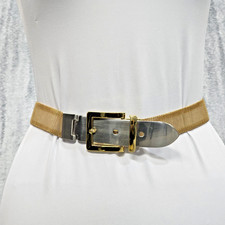Vintage Unbranded 29"-37" Waist Gold Metal Mesh Belt with Silver Tone Buckle