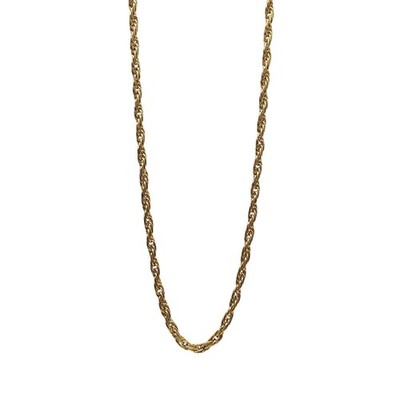 Whiting And Davis Gold Tone Interwoven Link Chain Necklace Vintage