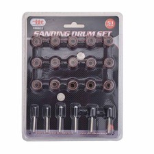 SANDING BANDS SLEEVES DRUM SET 51pc FOR ROTARY TOOLS 1/4" 3/8"1/2" 120GRIT PADS~