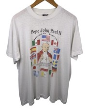 Vintage 1993 Pope John Paul The Second Tour Single Stitch Shirt Sz XL RARE