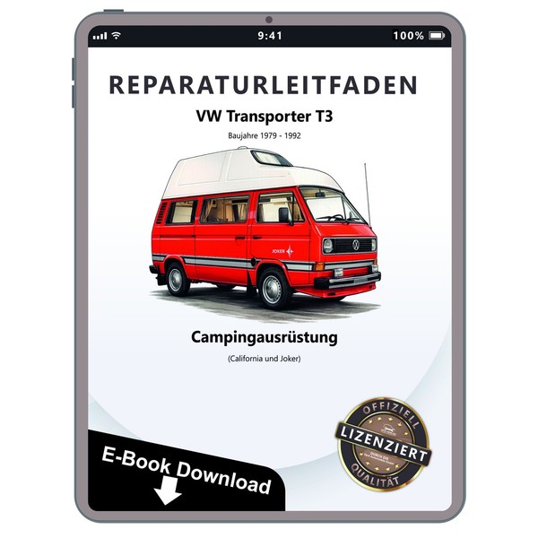 VW Transporter Bus T3 Karosserie Innen AußEn Camping Reparaturhandbuch Download-image