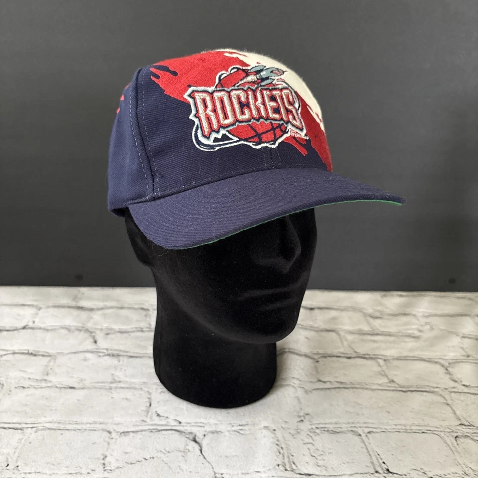 ВИНТАЖНАЯ 90-х Houston Rockets Splash Hat - Логотип Спортивная Бейсболка - РЕДКАЯ Коллекционная! - Изображение 2 из 4