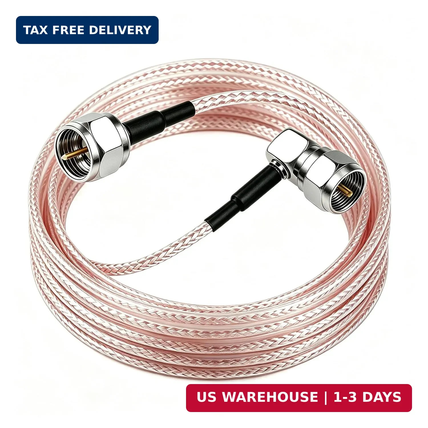10ft F Type Right Angle RG316 Coaxial Cable Low Loss thin RF Coaxial Cable with