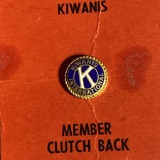 Vintage Kiwanis International Member Pin Gold Tone &ndash; Original Card