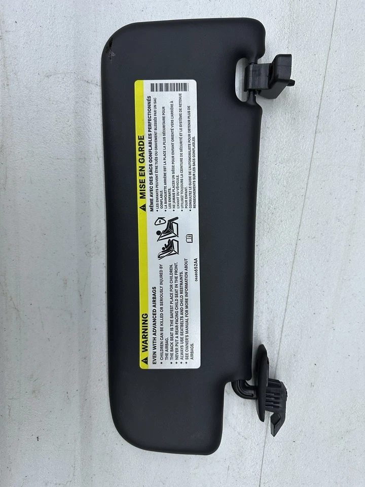 2012-2017 Fiat 500 Sun Visors BLACK OEM Pair Passenger Driver Sides Vinyl - Image 4 of 4