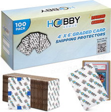 100 Pack Graded Trading Card Shipping Protector by , 4" X 6" with Rounded Corner