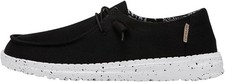 Hey Dude Wendy Stretch Canvas Women's Casual Shoes, Black Odyssey, W6