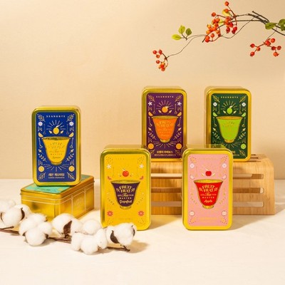 Ssanggye Korean Fruit Tea Set Premium Herbal Collection 6 Tea Bags + Fruit