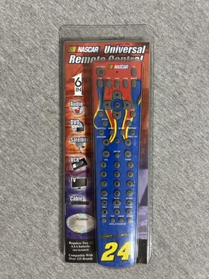 NASCAR Universal Remote Control Jeff Gordon #24 6-in-1 Blue New Sealed TV DVD