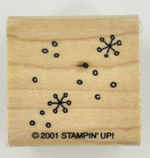 Stampin Up SNOWFLAKES 2001 Wood Mount Rubber Stamp