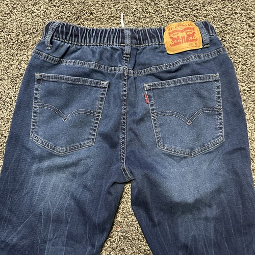 Levi's Boys' XL Expanding Waist Blue Denim Jeans Joggers With Drawstring XL - Picture 6 of 9