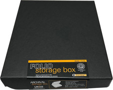 Folio Storage Box. Archival Clamshell with Metal Edge Boxboard, 11 X 14 X 1.75 I