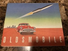 1951 Oldsmobile 98 88 Original Nine Sheet Fold-out Sales Brochure Poster 1951 Oldsmobile 98 88 Original Nine Sheet Fold-out Sales Brochure Poster