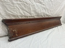 1890's Antique DOOR PEDIMENT Lintel VICTORIAN Style Crown Molding Fir ORNATE