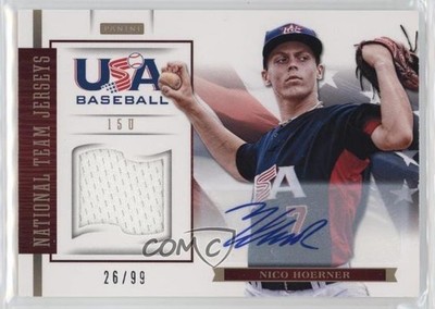 2012 USA Baseball National Team Jersey Signatures 26/99 Brett Hambright Auto 0s3