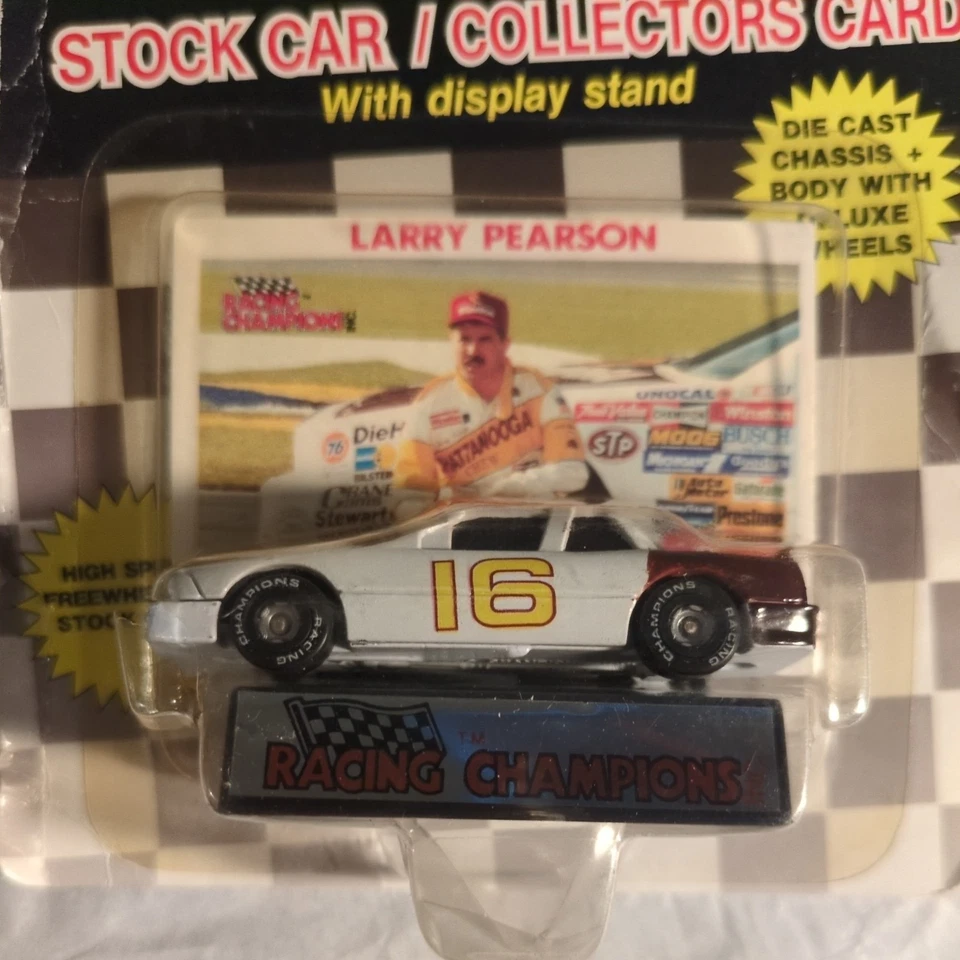 Coche/tarjeta Racing Champions 1989 Bill Elliott #9 y Larry Pearson #16 sin abrir Foto 3 de 4