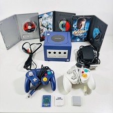Nintendo GameCube Console Purple DOL-001 Tested Working Bundle Games Controllers