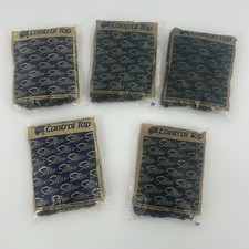 Silkies Control Top Support Queen X-Large Barely Black Pantyhose NOS Lot 5 USA