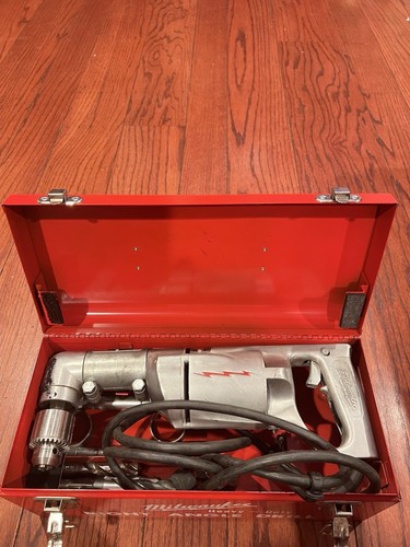 VTG Milwaukee 1101-1 Heavy Duty Right Angle Drill W/Metal Milwaukee Case - Picture 6 of 7