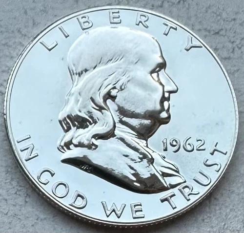 1962 Proof Franklin Half Dollar 90% Silver-INV#8493