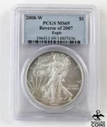 2008-W USA $1 Silver Eagle .999 Fine 1oz Coin Reverse of 2007 PCGS MS69