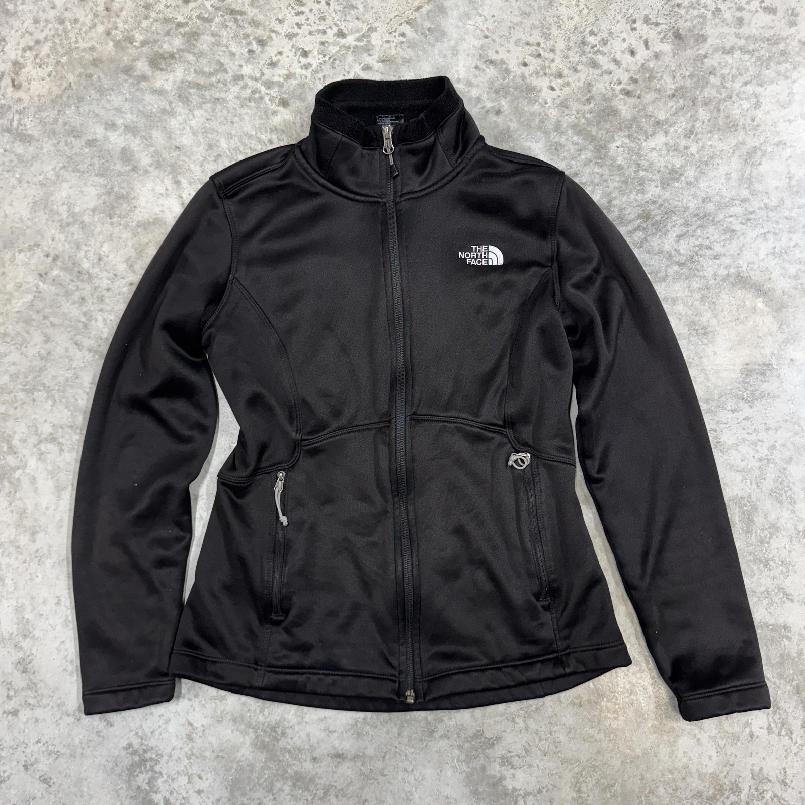 The North Face Jacket Womens Small Black Full Zip Softshell Fleece Lined