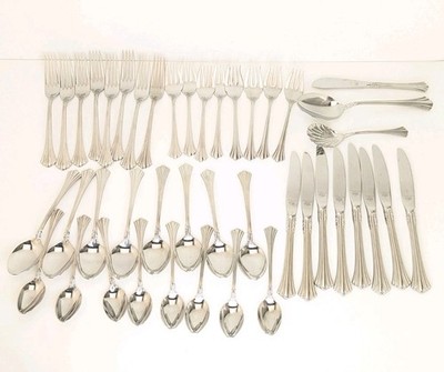43-Piece Reed & Barton 1800 Japan Stainless Lot Fork Place Spoon Knife Setting