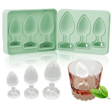 Ice Cube Mold Tray Novelty - Silicone with Large Thick Fun Shapes for Perfect