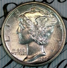 1924-S FSB SOLID+ GEM BU MS MERCURY SILVER DIME DC347 FROM MATTHEWS HOARD