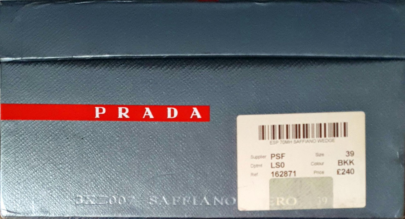 Prada Espadrille Wedge Leather Shoes Size 39 / 6.5 Women's image 5