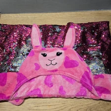 Build A Workshop Hooded Towel Wrap 28 In Wide 48 In Long Pink Llama