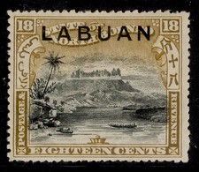 NORTH BORNEO - Labuan QV SG71, 18c olive-brown, M MINT. Cat &pound;35.
