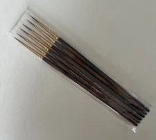 Pack of 6 King Art Finesse Artist Brushes, #2 Max Round, Kolinsky Sable Blend