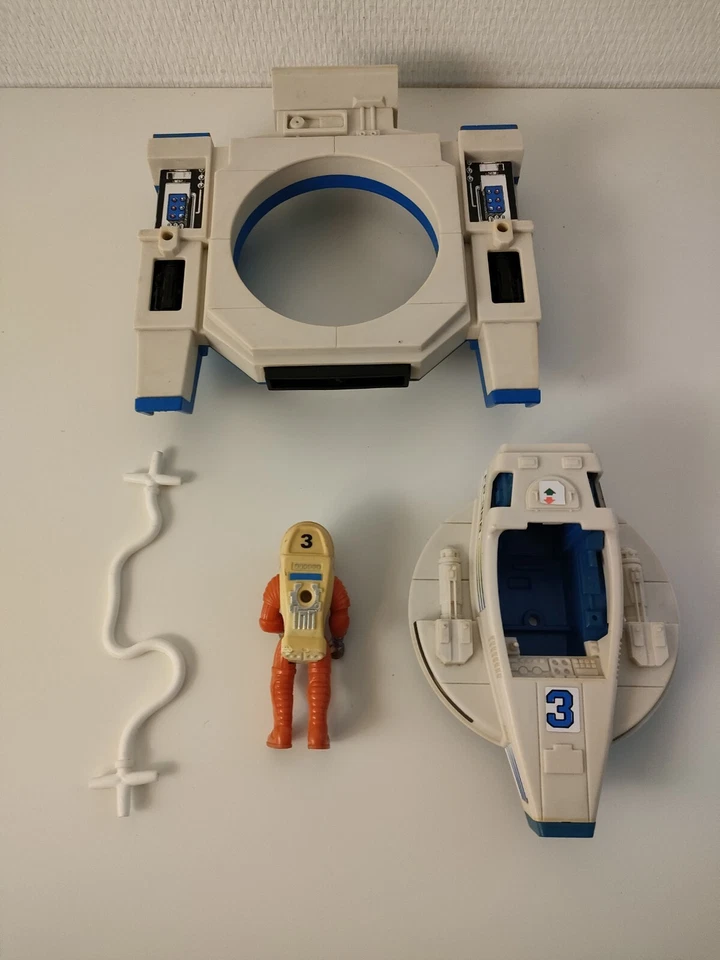 Fisher Price Lot Alpha Star Véhicules Vaisseau Figurine Espace Vintage 80 - Photo 2/4