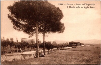Remains of CLAUDIAN AQUEDUCT Rome, Italy VIA APPIA NUOVA Postcard
